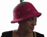 Terrapin Trading Fair Trade Nepal Felt Strawberry Felt Wool Festival Hat... - $23.17