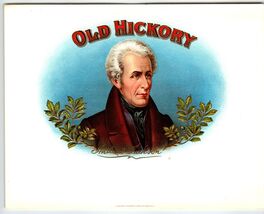 Old Hickory Andrew Jackson President Cigar Tobacco Label Embossed Vintag... - $11.65