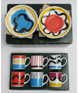 Vista Alegre Coffee Cups Saucers Set of 6 Areal Portugal - £124.72 GBP