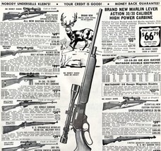 Klein&#39;s Sporting Goods Chicago 1964 Advertisement Marlin Mitary Surplus ... - £23.75 GBP