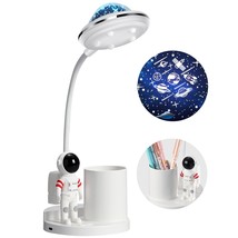 Astronaut Desk Lamp For Kids, Led Projection Night Light With Usb Charging Port  - £32.04 GBP