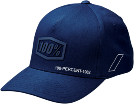100% Mens Shadow Flexfit Hat Cap Lid Navy Large/XL - £25.57 GBP