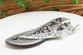 Sam Edelman Sz 6 M Silver Thong Leather Women Sandals - £15.53 GBP