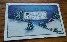 VTG 1918 Christmas Postcard 2 Cent Stamp Postmarked Harrisonburg Va - £11.96 GBP