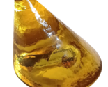 Fire And Light Citrine Art Glass Cone Paperweight Recycled Glass - £121.03 GBP