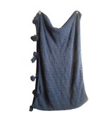 Fatface Navy Blue knit Infinity Scarf  23 x 29.5 inches Pom pom accents ... - $223.43 MXN