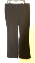 NEW YORK &amp; CO. BLACK WITH RED &amp; GRAY STRIPED DRESS PANTS 16 TALL BOOTCUT... - $13.96