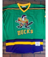 MIGHTY DUCKS (Goldberg) Headgear Classics Hockey Green Jersey ~Never Wor... - £72.89 GBP