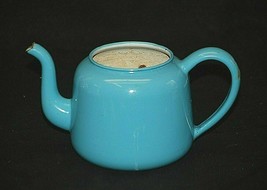 Vintage Primitive Graniteware Blue Tea Pot w No Lid Planter Country Garden Decor - £15.81 GBP
