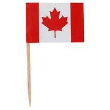 100 Canadian Canada Flag Toothpicks - £6.14 GBP