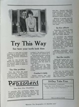 Vintage 1921 Pepsodent Tooth Paste Full Page Original Ad - $6.64