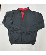Footjoy Dryjoys Jacket Men Large Black &amp; Red Polyester 1/2 Zip Pullover ... - $31.90