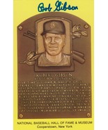 Bob Gibson Signed Autographed Hall of Fame Plaque Postcard - €36,46 EUR