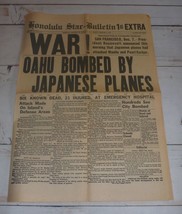 Japanese Bomb Oahu Honolulu Star-Bulletin 1970s Reproduction Dec. 7, 1941 - £13.18 GBP