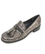 Stuart Weitzman Lezip Pewter Fragment Nappa Loafers Shoes Women&#39;s 7 NEW ... - £97.10 GBP