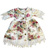 TRISH SCULLY Childs Girls Size 4 Floral Blown Roses Lace Special Occasio... - £17.32 GBP