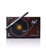 Royal Box Record Player Gramophone 8 Slot Snuff Box w/ Built In 3” Metal... - $39.99
