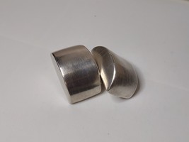 Vintage Very Heavy Sterling Silver Clip On Earrings - £51.66 GBP