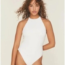 Andie Swim The Asbury One Piece Size Small Swimsuit Ribbed Coco White Beach - £39.07 GBP
