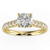 1ct Natural Diamond G-H Color SI Clarity Round Shape Slim Shank Halo Ring. - £2,483.71 GBP