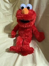 Sesame Street Tickle Me Talking Elmo Plush 15” Talks Kicks Feet laughs S... - $15.79