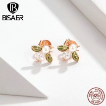 BISAER Bee Earrings 925 Silver Busy Insect Bee Stud Earrings For Women Fashion I - £17.22 GBP