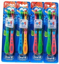 4 Packs Oral B Kids Multi Colored Control Grip Power Tip Soft 2 Ct Toothbrush - £17.52 GBP