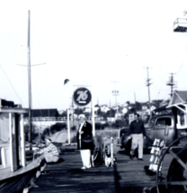 Boat Dock Gas Station 76 Original Vintage Photograph Found Photo - $9.95