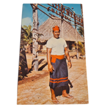 Postcard Polynesian Guide Polynesian Cultural Center Laie Oahu HI Chrome - £5.42 GBP