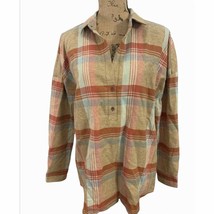 Prana Flannel Plaid Top New With Tag Size Medium - £46.71 GBP