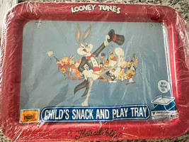Looney Tunes Bugs Bunny 1990 Cartoon Metal Lap Snack Food Tray NEW Vintage - £31.93 GBP