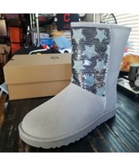 UGG Women Classic Short Sequin Stars Gray Suede Shearling Boot 1111029 U... - $134.47 CAD
