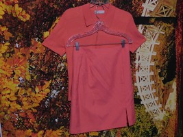 Women&#39;s 2 Piece Set Short Sleeve ZIP-UP Sweater &amp; Skirt By Dress Barn / Size 4 - £15.57 GBP