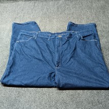 Wrangler Jeans Big 54x32 Blue Rugged Wear Straight Leg Relaxed Stretch Indigo - £18.01 GBP