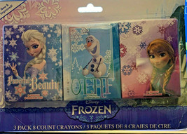 Disney Frozen 3 packs x 8 crayons New 24 crayons total - £9.37 GBP