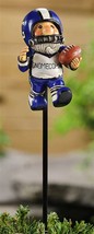 Football Gnome Garden Stake Set of 2 Adorable 17" High Sports Game Day Blue image 2