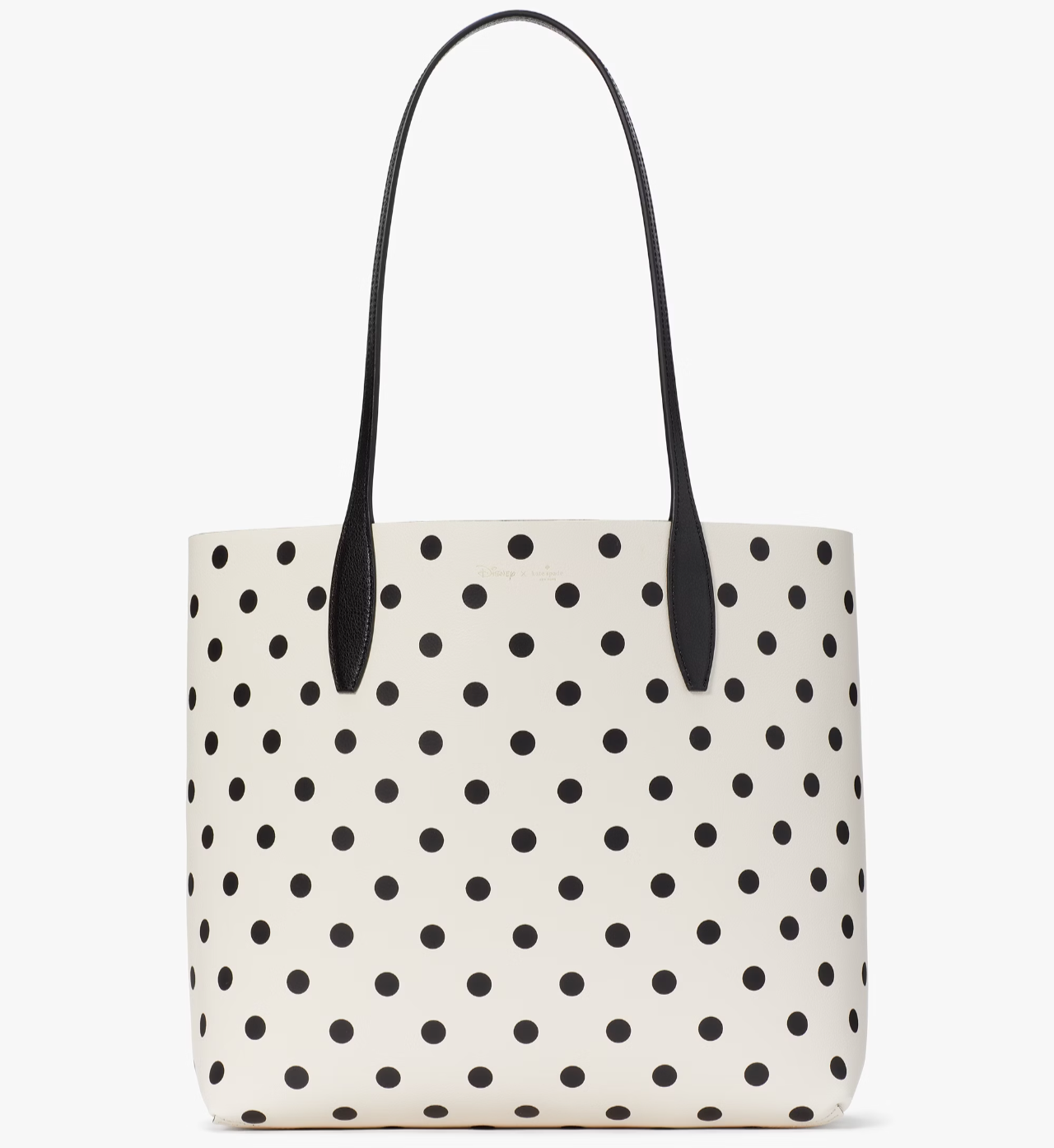 Kate Spade Disney Minnie Mouse Reversible White Black Leather Tote KG592 NWT