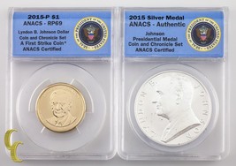 2015 Johnson Coin &amp; Chronicle Reverse Proof and .999 Silver Medal RP-69 ... - $83.79