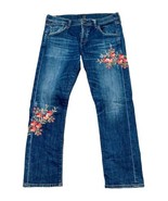 Citizens Of Humanity Emerson Embroidered Jeans Slim Boyfriend Crop 28 Bu... - $59.40