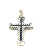 David Yurman Sterling Silver Cross Pendant Estate DY696 - $5,556.40 MXN