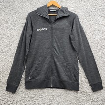 Icebreaker Jacket Womens Large Gray Logo Merino Wool Crush Full Zip Hooded - $148.45