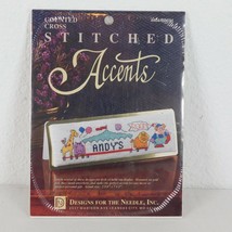 Accents Designs For Needle Personalized Room Label 1991 Counted Cross Stitched - $5.00