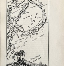 1932 Japan Interpretive Map Print Van Loon Geography Chine Philippine Mo... - $508.42 MXN