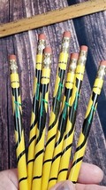 Vintage Lot of EIGHT Yellow Pencils with Black Cats IndisPENCILbles - $14.80