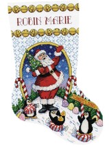 DIY Design Works Candy Land Santa Christmas Cross Stitch Stocking Kit 6854 - $29.95