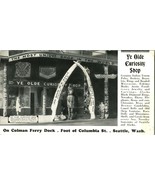 Vtg 1940s Ye Olde Curiousity Shop Seattle Washington Vtg Advertising Fly... - $22.72