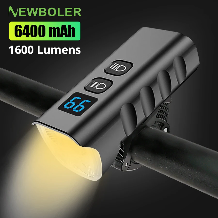 NEWBOLER 6400mAh Bicycle Light USB Chargeable 1600 Lumen Bike Light 5V/2A - £55.57 GBP+