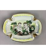 Vintage R Capodimonte Italy Cherub Ashtray With Gilded Accents - $271.04 MXN