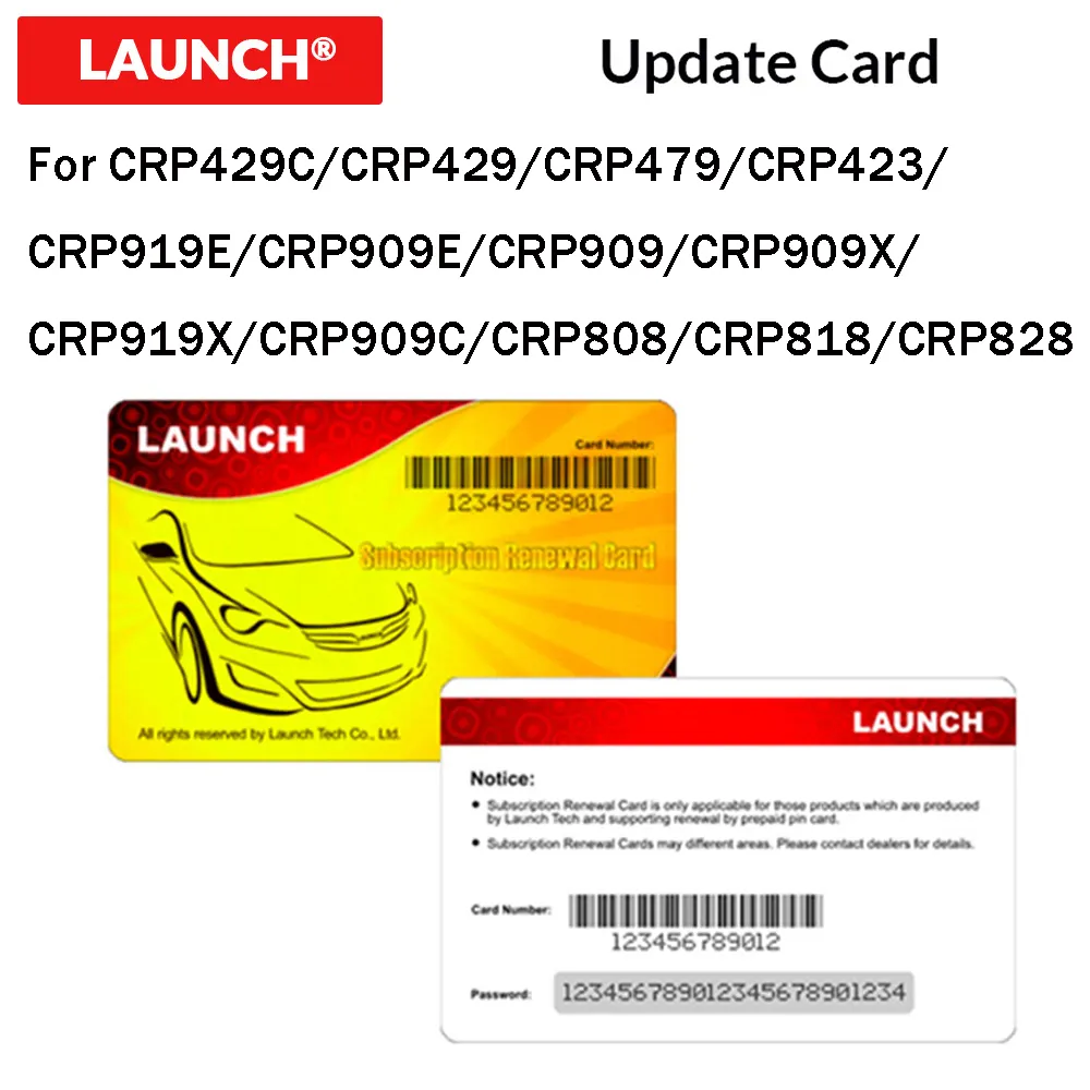 LAUNCH  Pin Card Software Update Card Support for X431 CRP429C CRP479 CR... - £177.70 GBP