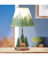 Rustic Deer Forest Table Nightstand Lamp Light Woodland Cabin Lodge Home... - €25,26 EUR